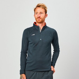 Altra CORE MERINO WOOL 1/2 ZIP Miesten Topit Mustat | Suomi AL0813J40