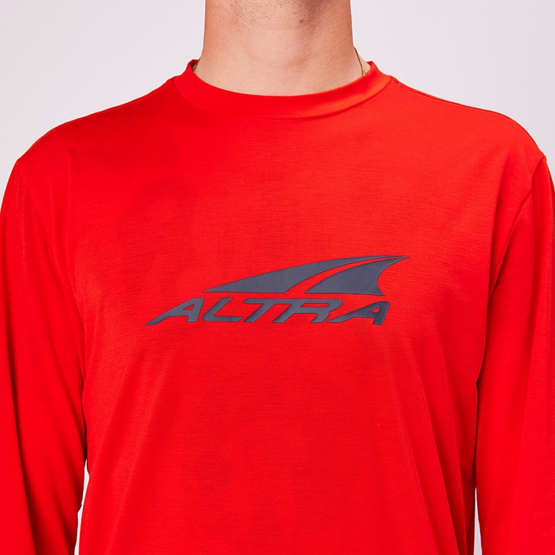 Altra EVERYDAY PERFORMANCE LONG SLEEVE Miesten T-Paita Punainen | Suomi AL7389T49