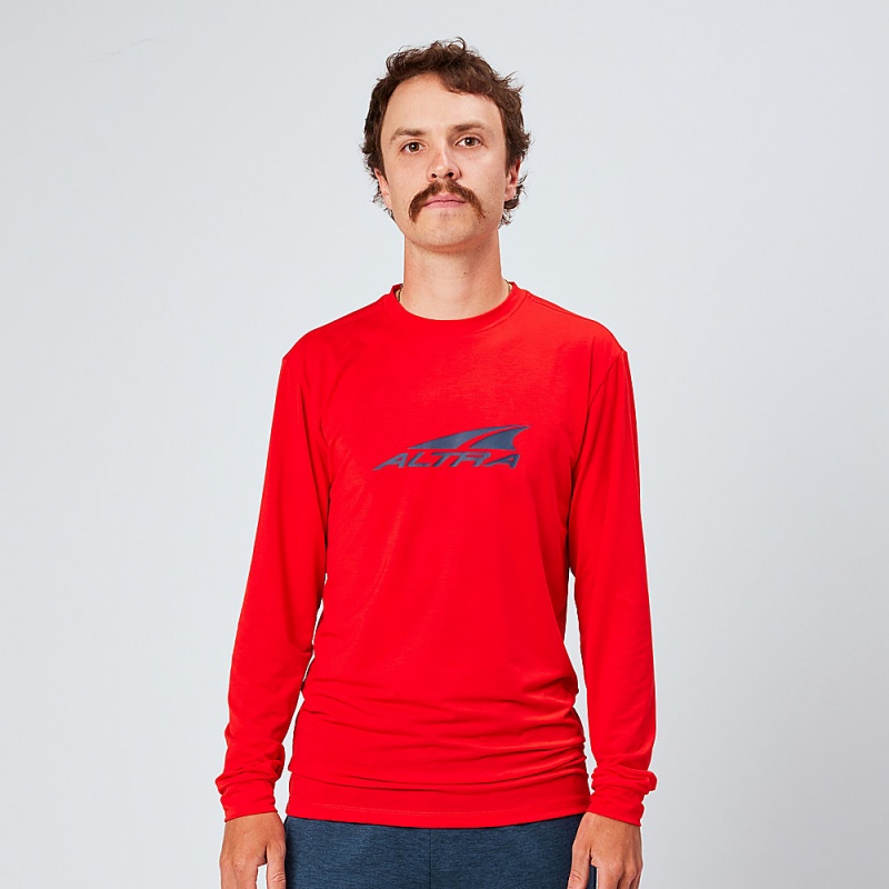 Altra EVERYDAY PERFORMANCE LONG SLEEVE Miesten T-Paita Punainen | Suomi AL7389T49