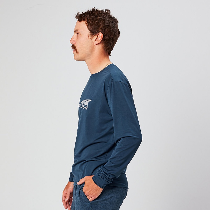 Altra EVERYDAY PERFORMANCE LONG SLEEVE Miesten T-Paita Laivastonsininen | Suomi AL8920U47