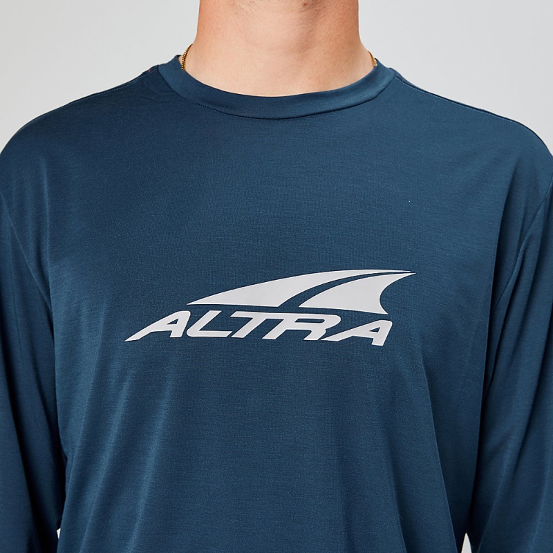 Altra EVERYDAY PERFORMANCE LONG SLEEVE Miesten T-Paita Laivastonsininen | Suomi AL8920U47