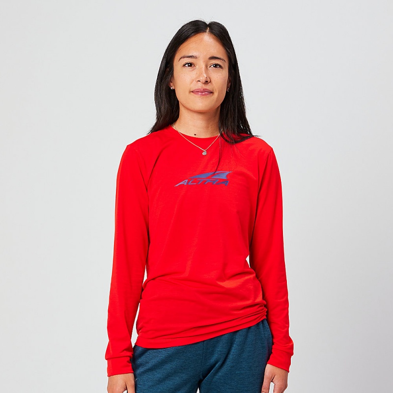 Altra EVERYDAY PERFORMANCE LONG SLEEVE Naisten T-Paita Punainen | Suomi AL1372B30