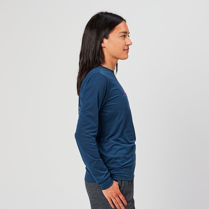 Altra EVERYDAY PERFORMANCE LONG SLEEVE Naisten T-Paita Laivastonsininen | Suomi AL0219N23