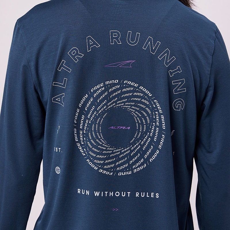 Altra EVERYDAY PERFORMANCE LONG SLEEVE Naisten T-Paita Laivastonsininen | Suomi AL0219N23