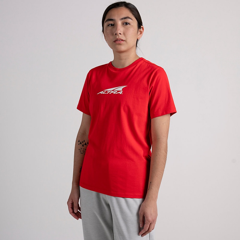 Altra EVERYDAY RECYCLED TEE Naisten T-Paita Punainen | Suomi AL0618G57