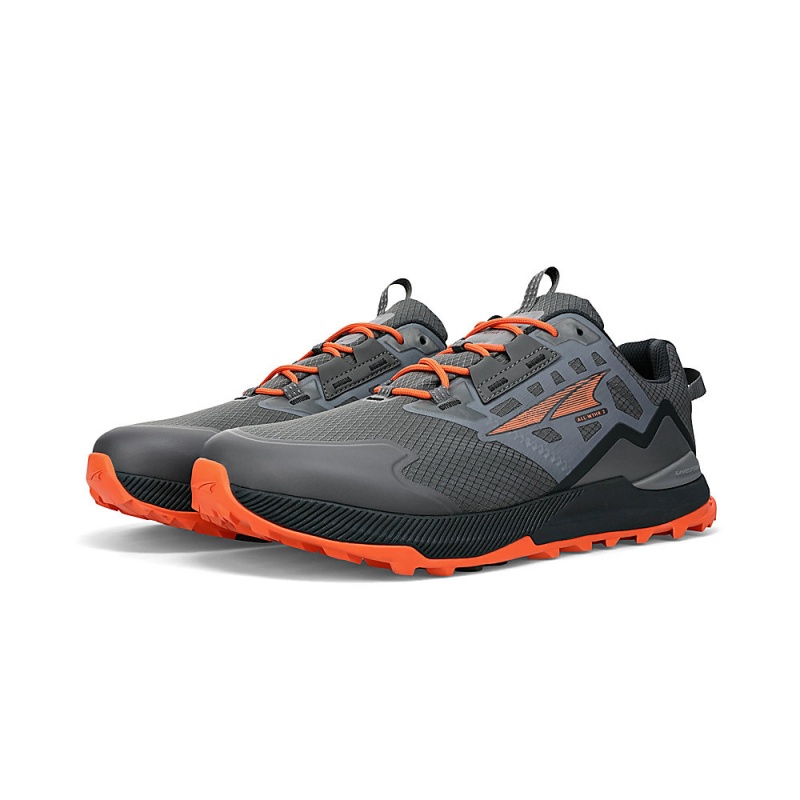 Altra LONE PEAK ALL-WTHR LOW 2 Miesten Vaelluskengät Harmaat Oranssi | Suomi AL2498X57