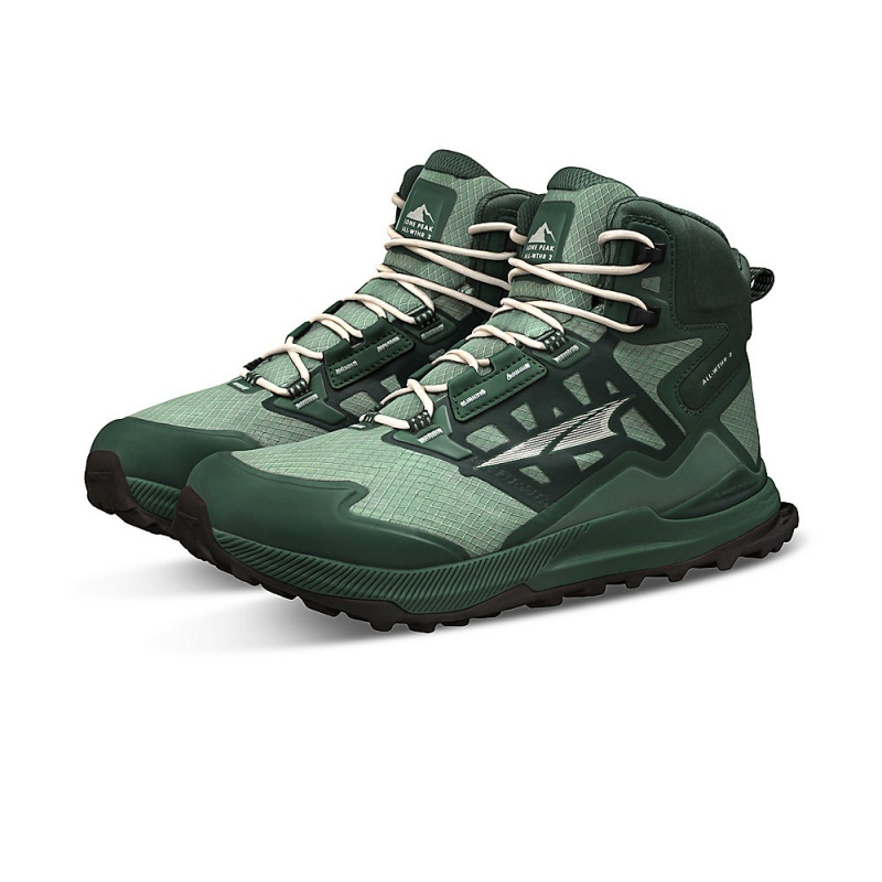 Altra LONE PEAK ALL-WTHR MID 2 Naisten Vaellussaappaat Vihreä | Suomi AL2563C26